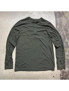 Vintage Y2K green Mossimo Henley longsleeve shirt